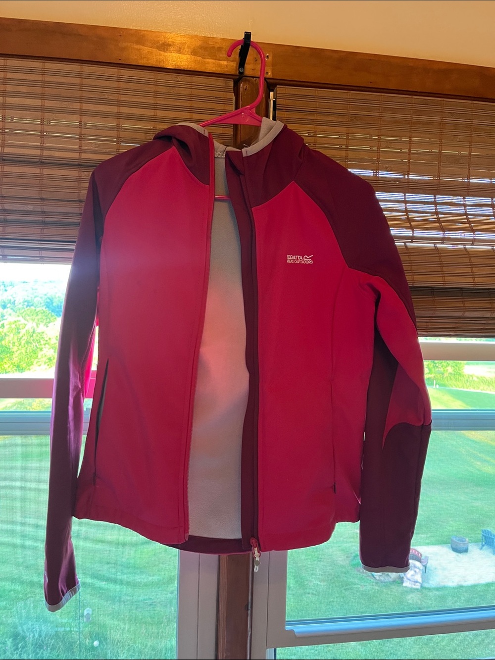 Regatta Two-Tone Raspberry Pink Softshell Utility Jacket with Hood